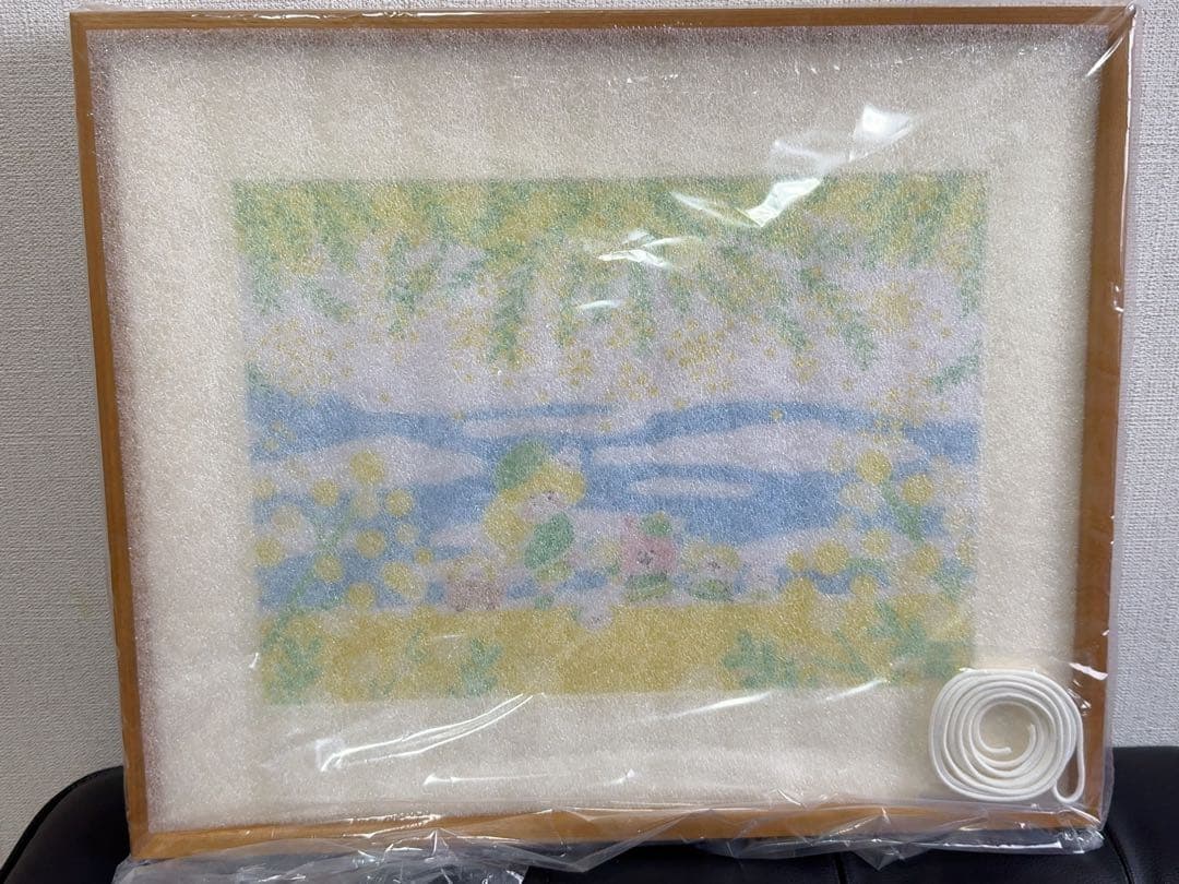 カナヘイの小動物 Kanihé アート作品 ミモザ 直筆サイン入り額装