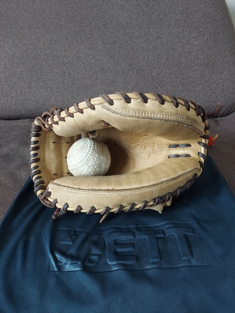 Mizuno WAVE 軟式グローブ ベージュ 収納袋付き