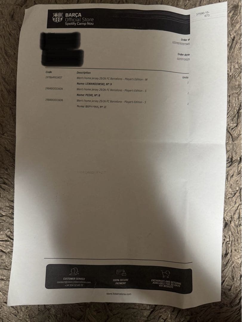 【新品 タグ付き 正規品】バルセロナ 25/26 ユニフォーム PEDRI S