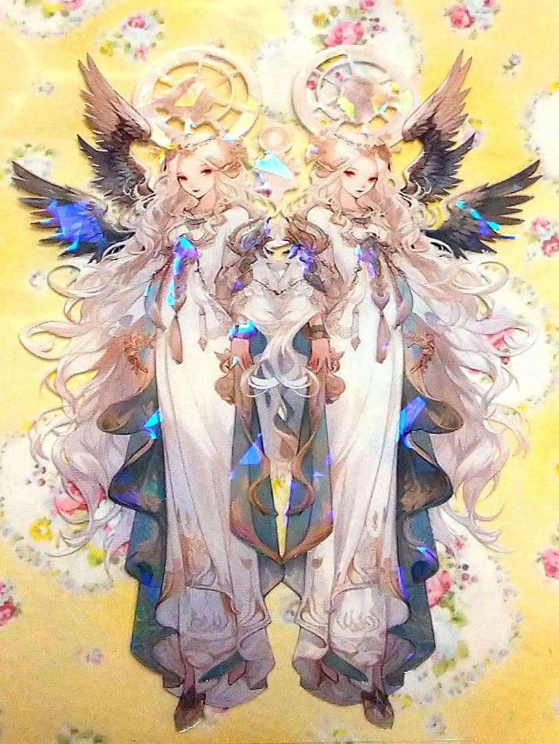 廃盤品✩J792＃双子座-鏡音(贝壳光)銀河絵日切り売り海外人物女の子AIマステ