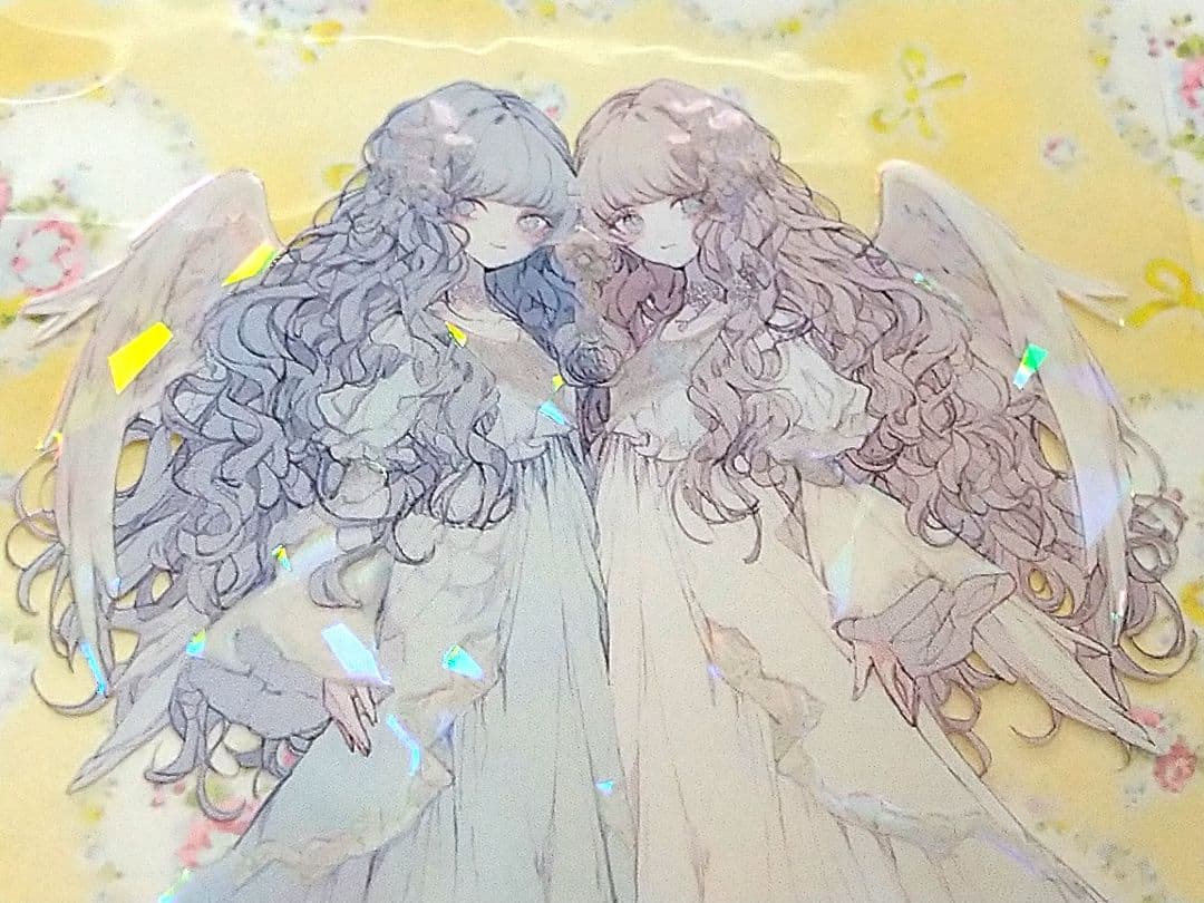 廃盤品✩J792＃双子座-鏡音(贝壳光)銀河絵日切り売り海外人物女の子AIマステ