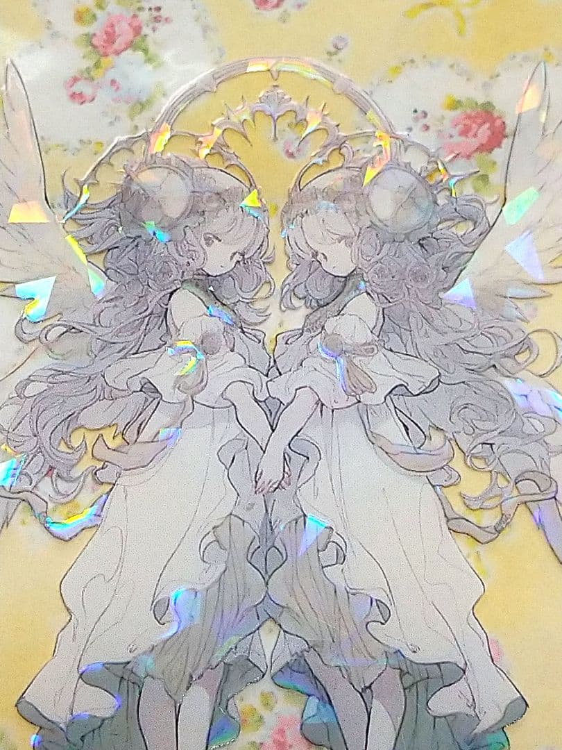 廃盤品✩J792＃双子座-鏡音(贝壳光)銀河絵日切り売り海外人物女の子AIマステ