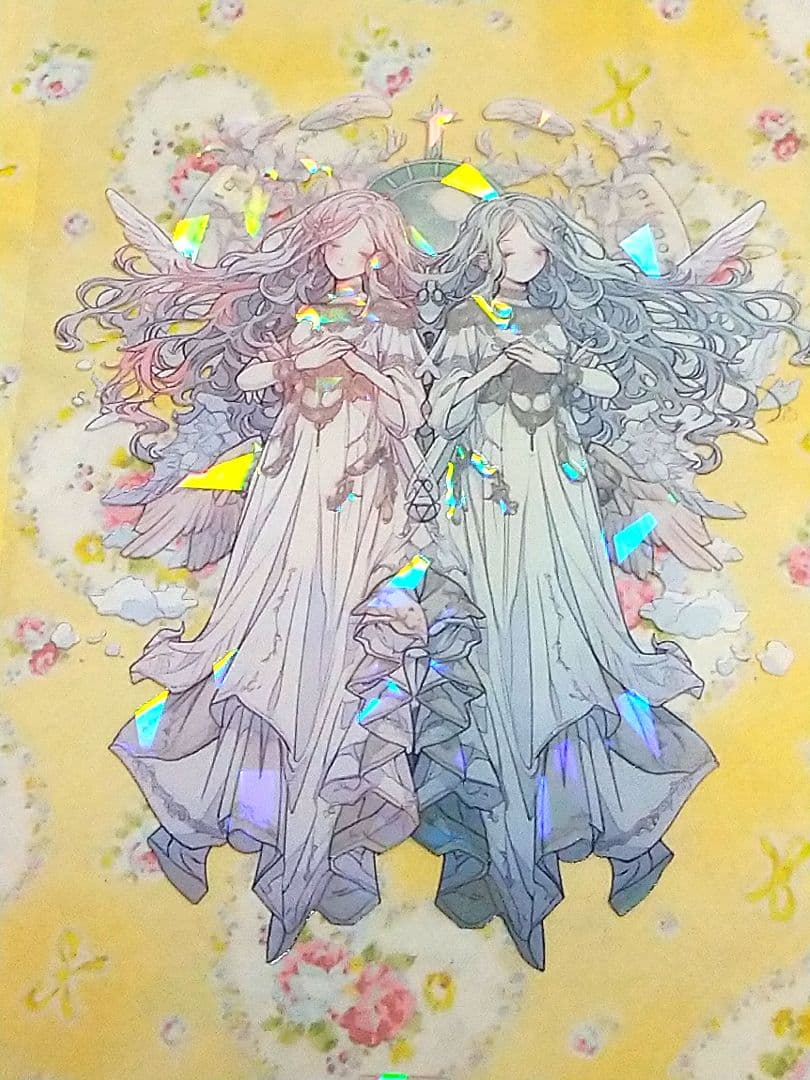 廃盤品✩J792＃双子座-鏡音(贝壳光)銀河絵日切り売り海外人物女の子AIマステ