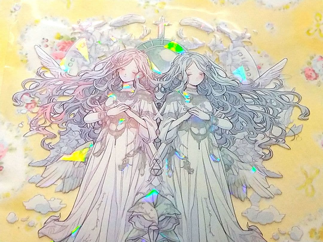 廃盤品✩J792＃双子座-鏡音(贝壳光)銀河絵日切り売り海外人物女の子AIマステ