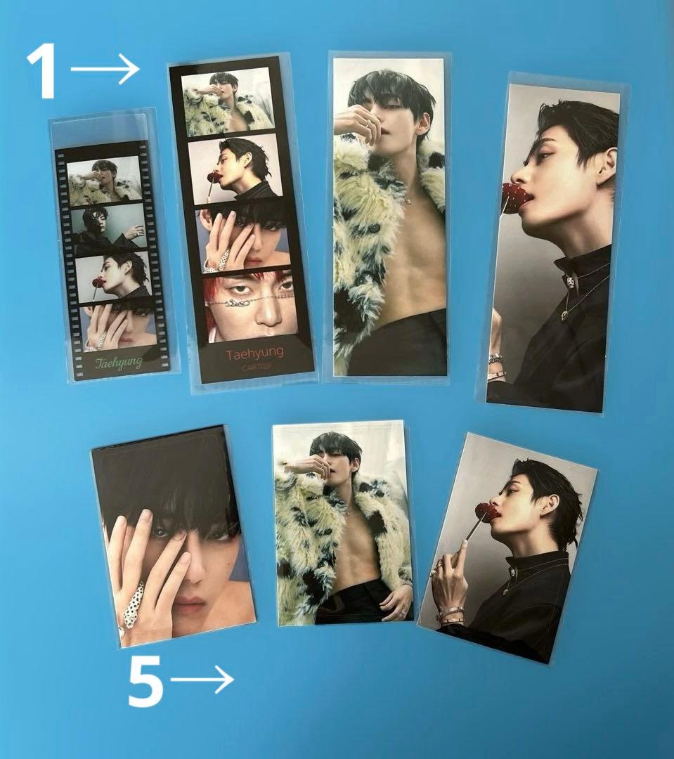 BTS V フィルムブックマーク・両面ホログラムフォトカード