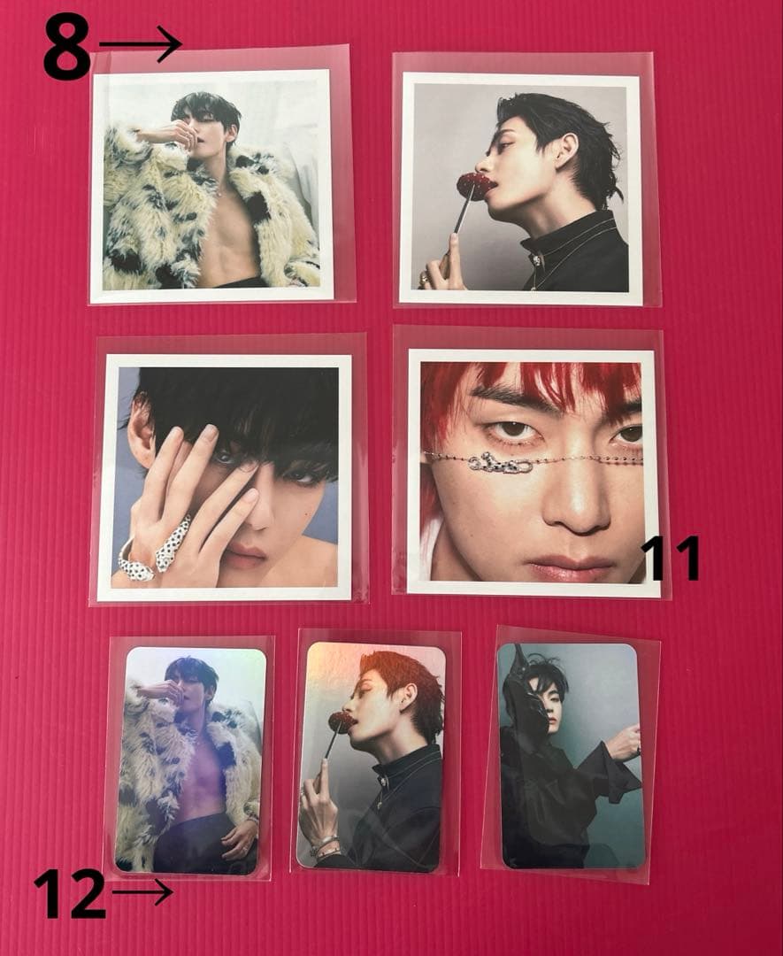 BTS V フィルムブックマーク・両面ホログラムフォトカード