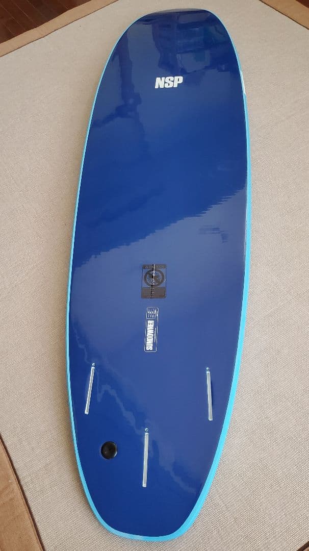 NSP サーフボード 7'0\" ソフト 7ft フィン＆リーシュ＆ワックス付き