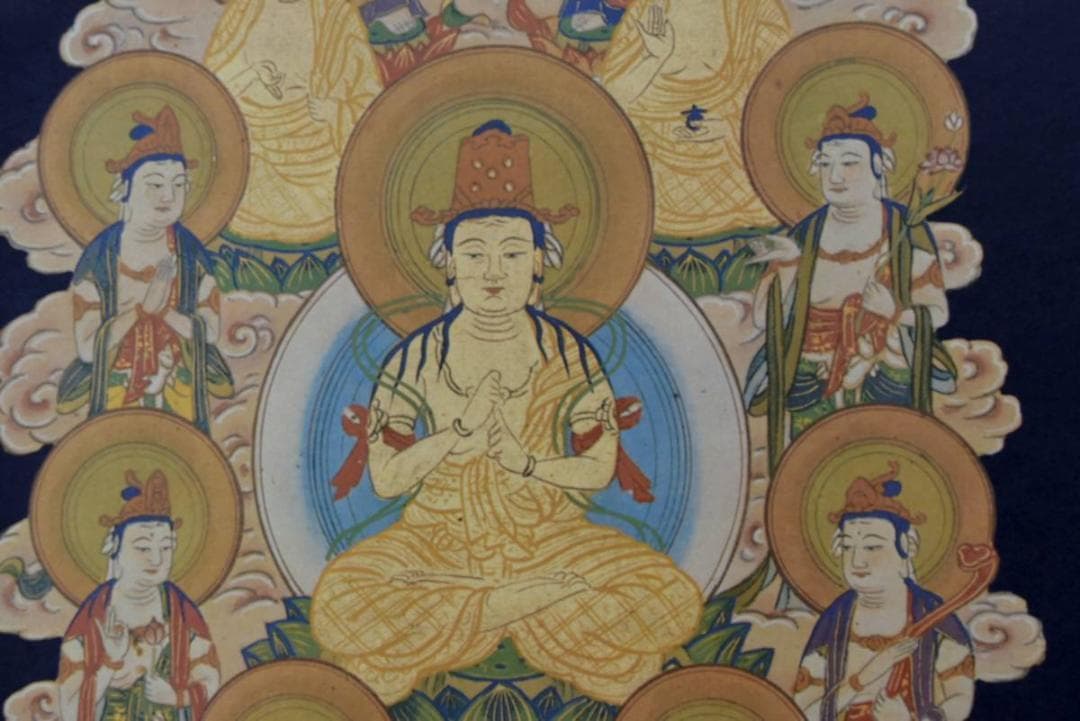 【複製】作者不詳/弘法十三佛図/十三仏図/工芸品/掛軸/名家伝来/AA-332