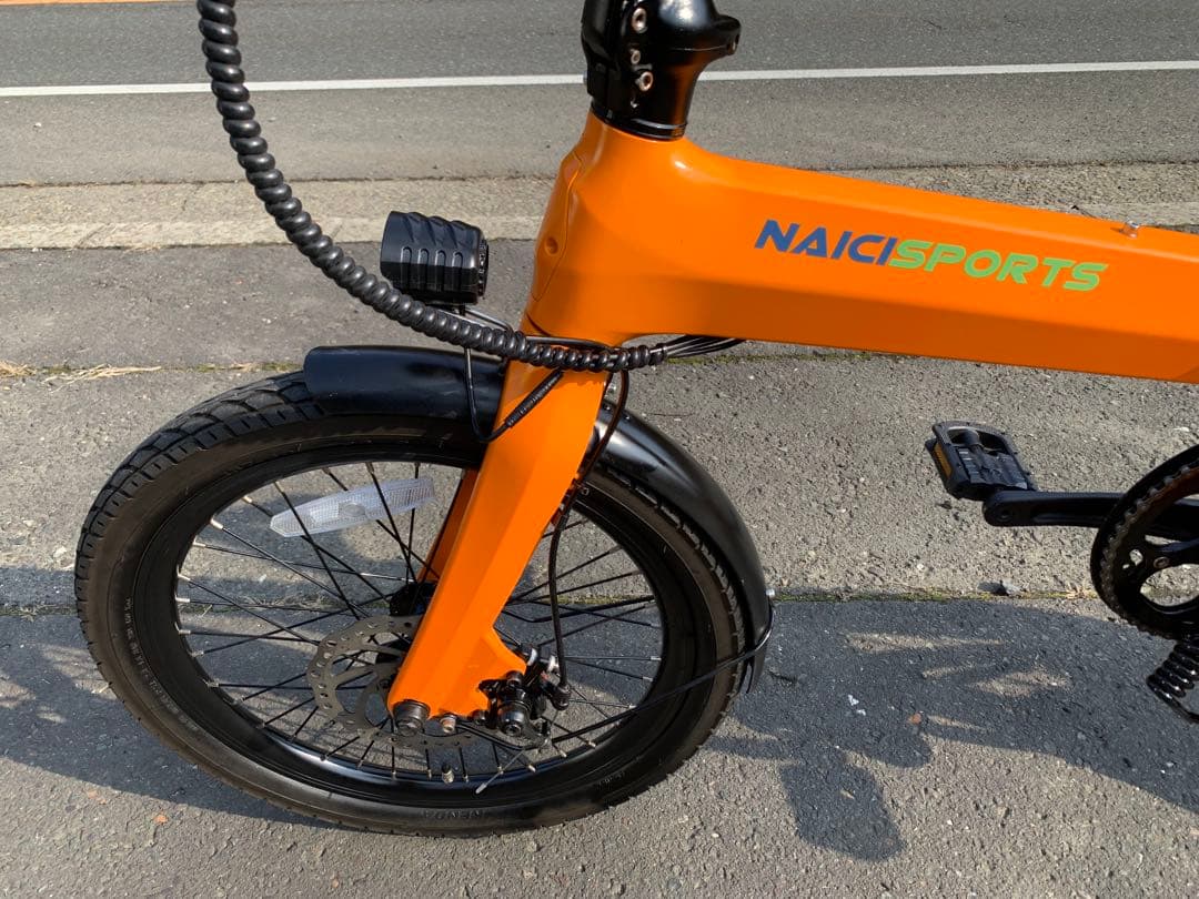 【動作確認済】送料無料 NAICIディスク式折りたたみ電動自転車 SPORTS