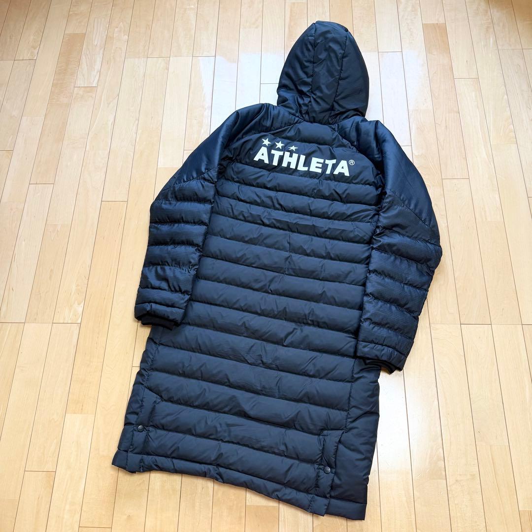 ATHLETA アスレタ ベンチコート 中綿 ジャケット ロングコート 黒 L
