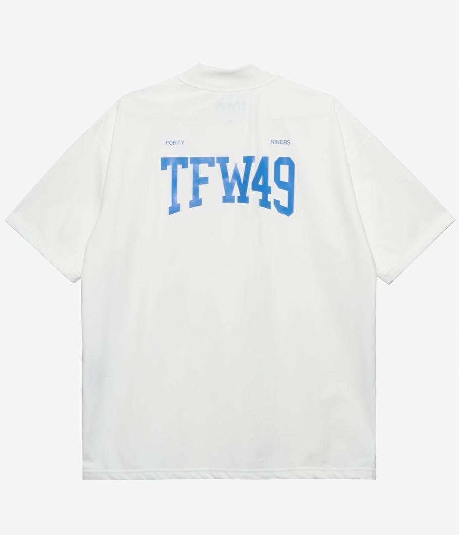 TFW49 ホワイト モックネック シャツ 2025春夏モデル Ｍサイズ ゴルフ