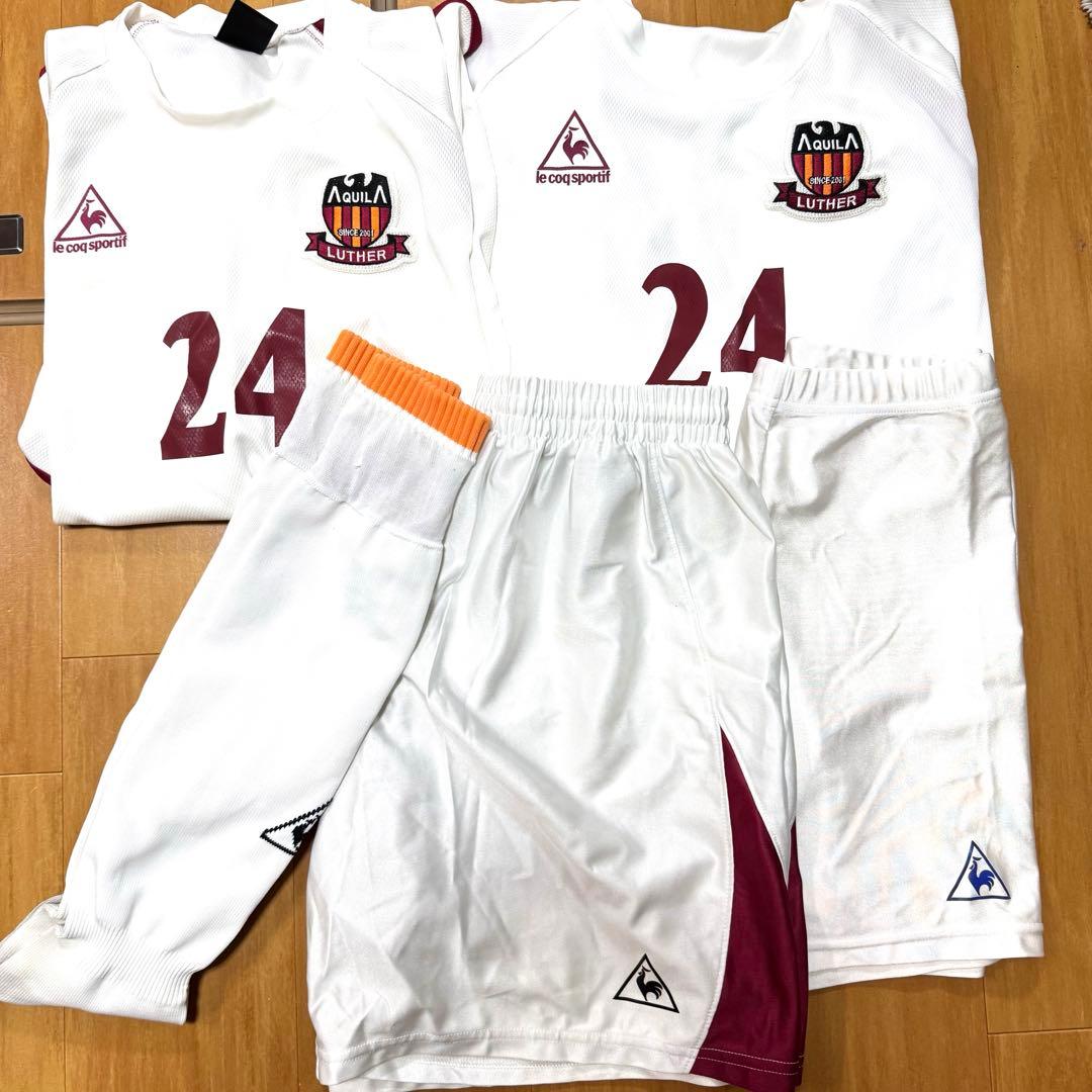 ルーテル学院　サッカー　ユニフォーム白 5点セット　Oサイズ