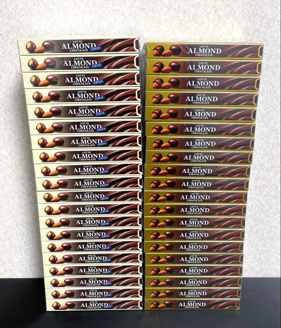 アーモンドチョコレート　こだわりの2層仕立て　クリスプ　40箱セット　ロッテ