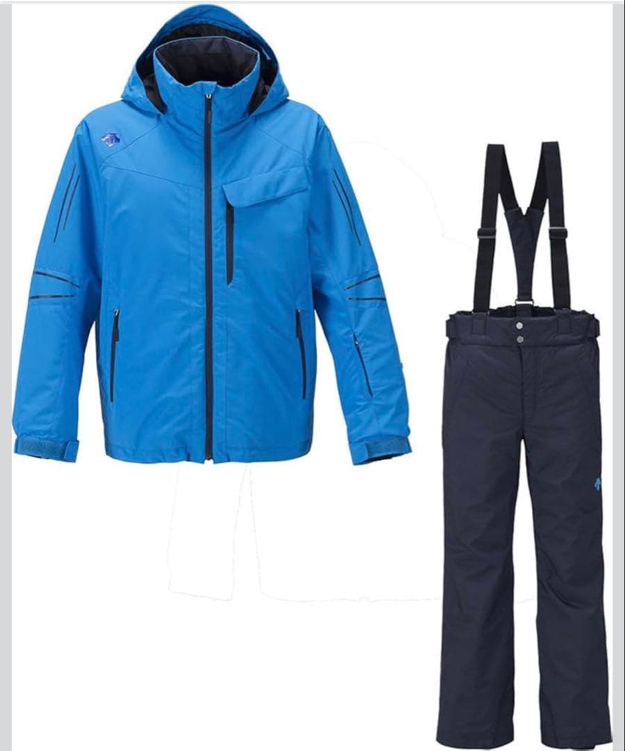 DESCENTE メンズスキースーツ上下 セット ターコイズ