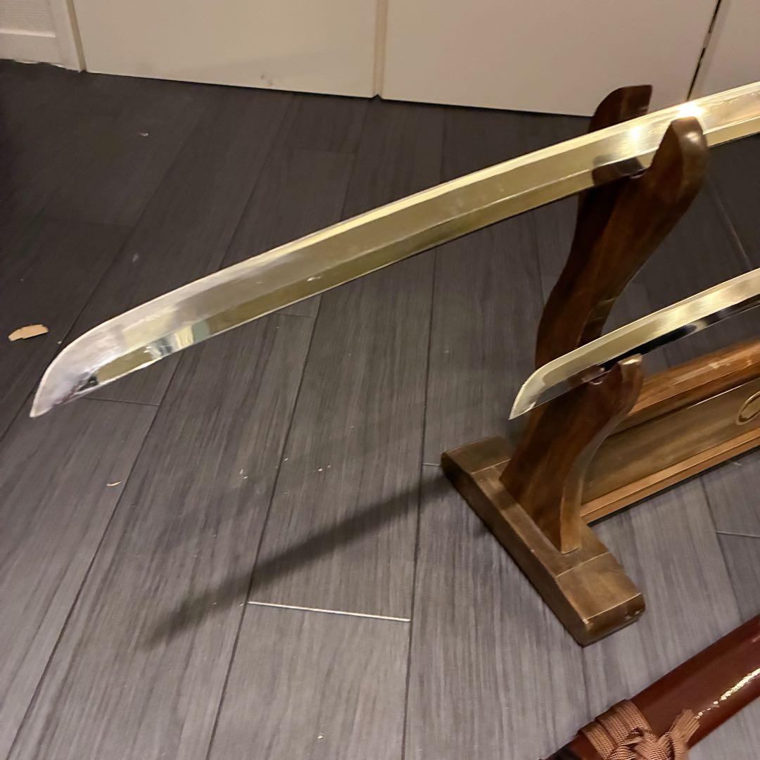 高級模造刀　居合刀　 美術刀剣　太刀　脇差　大小セット　深茶拵え