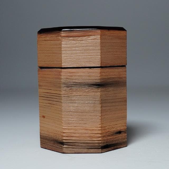 妙喜庵待庵古材八角茶器　武田士延御書付　不賢斎　共箱　茶道具　替茶器