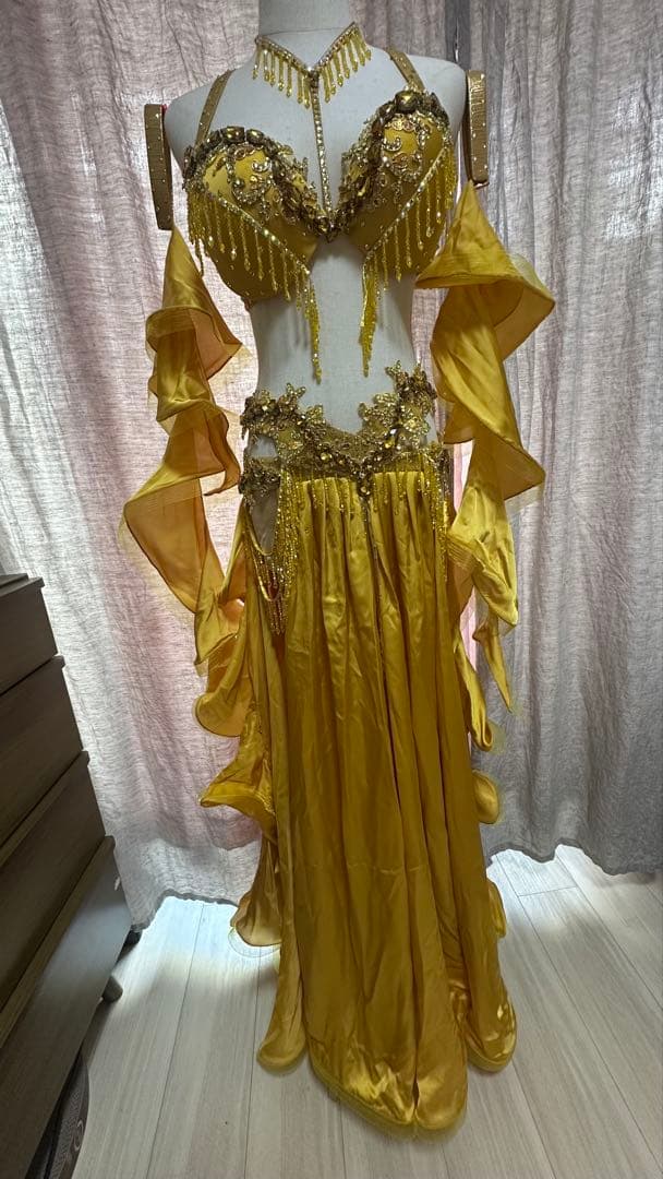 波　オーダー豪華衣装　新品　ベリーダンス　4点セット