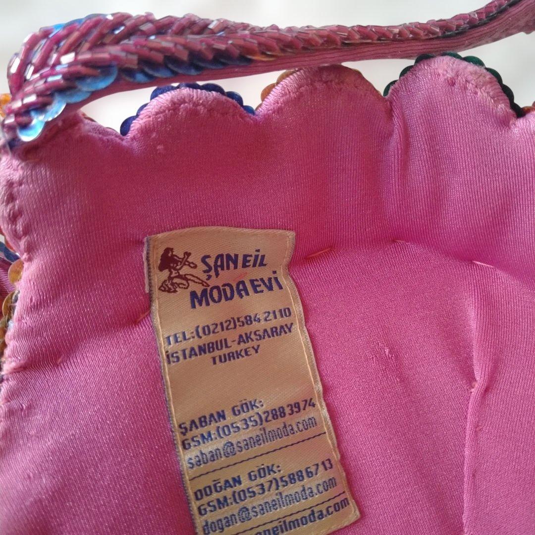 トルコ製高級ベリーダンス衣装　フルセット 紫オレンジ系　SAN EL MODA