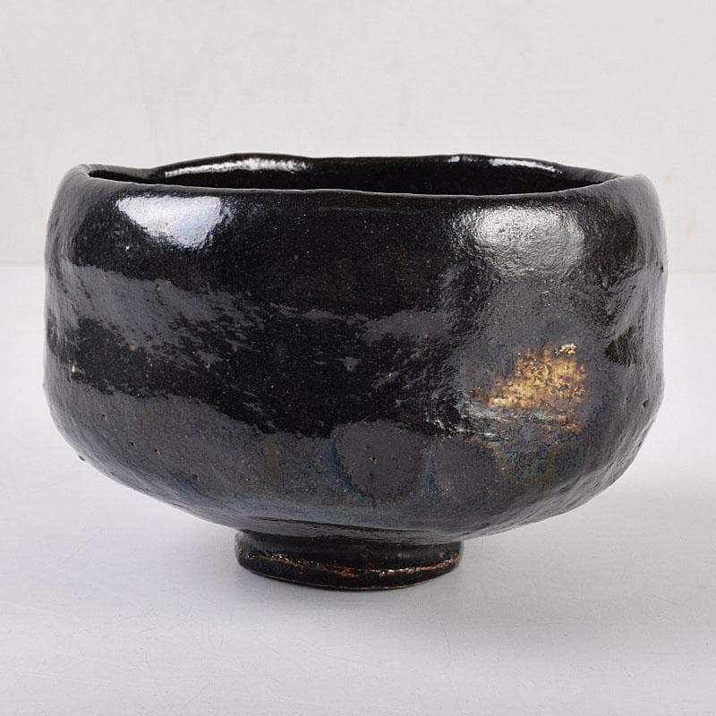 茶道具　楽吉左衛門　弘入作　黒楽茶碗　時代箱　D　R8992