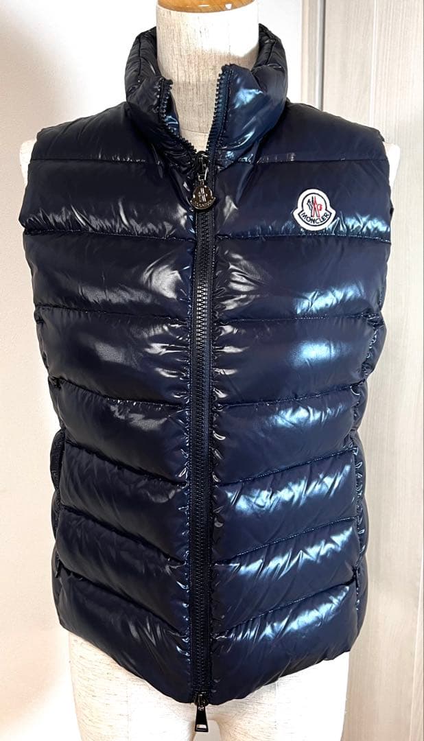 モンクレール ネイビーブルー ダウンベスト サイズ0