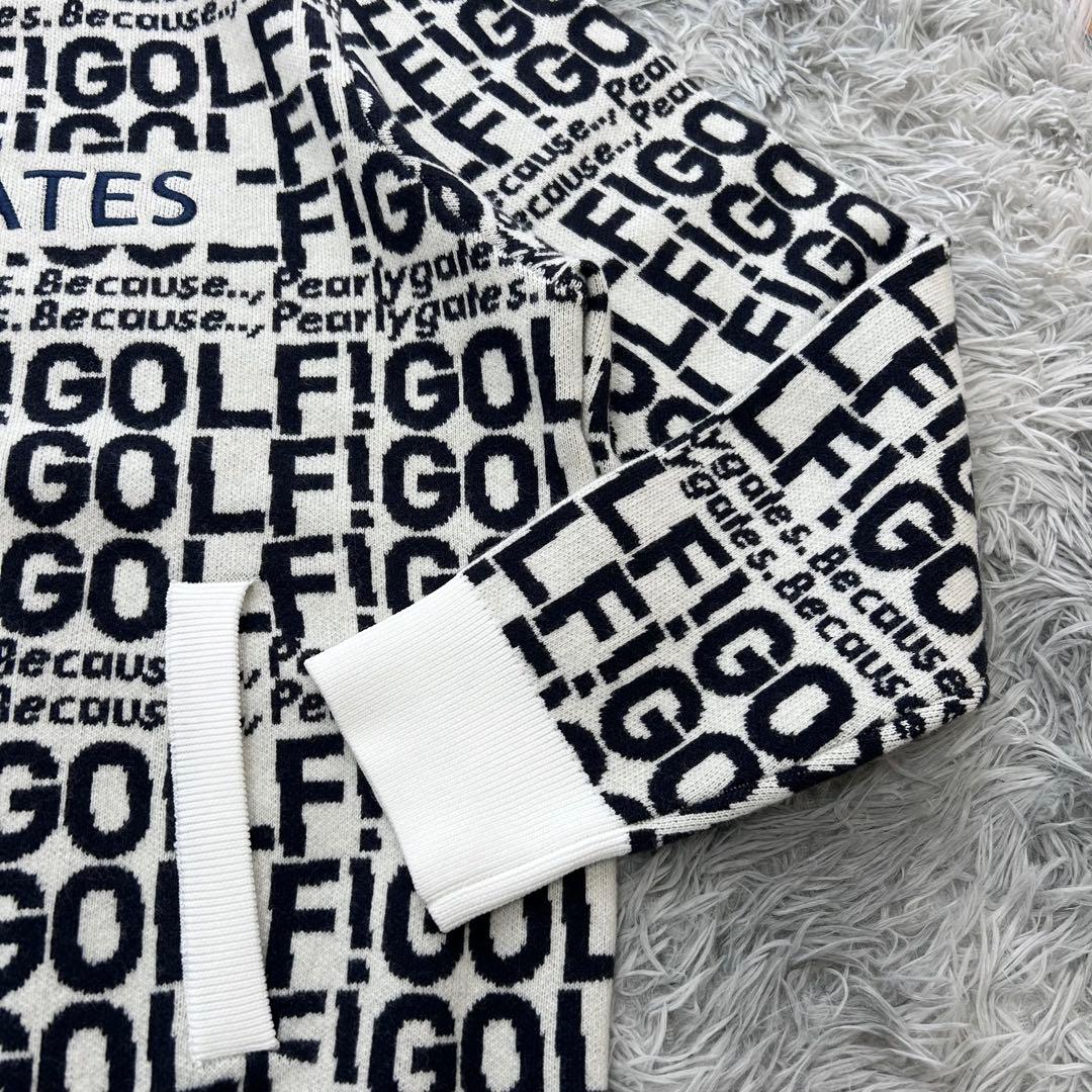 新品　パーリーゲイツ　パーカー　カシミヤ　ニット　セーター　フーディ　サイズ5