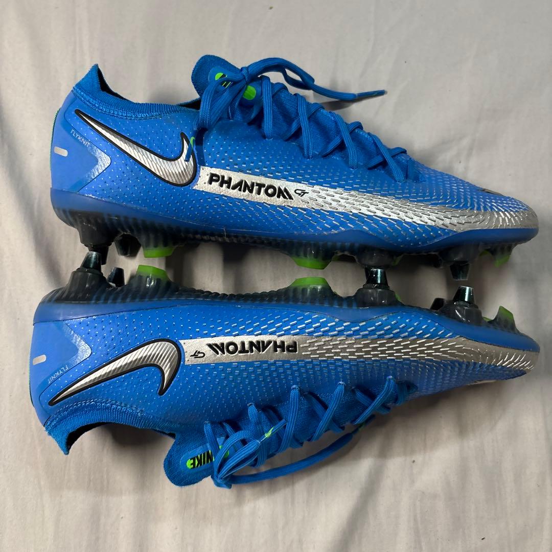 NIKE Phantom サッカースパイク　ブルー/シルバー