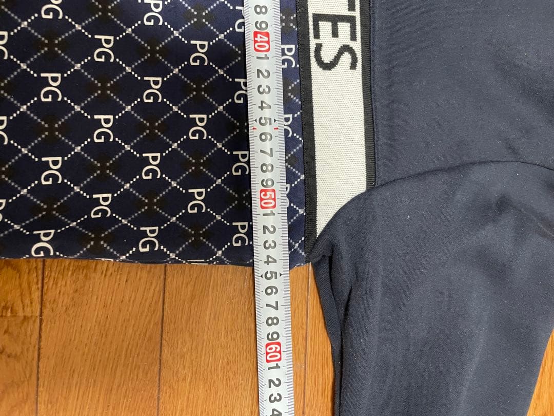 パーリーゲイツ　PGロゴ総柄 ジップアップパーカー ネイビー メンズ