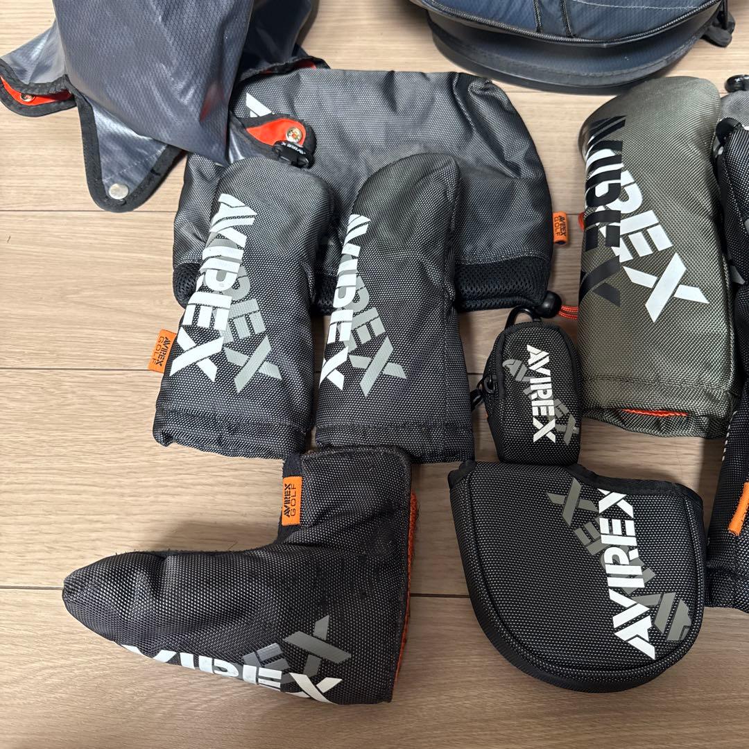 AVIREX ゴルフバッグ・キャディバッグ　ヘッドカバー付き