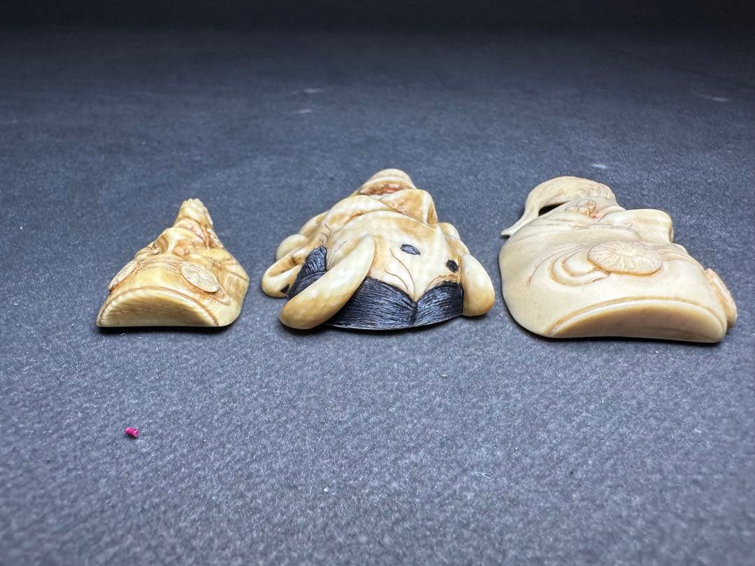 極上　根付　光一作　天然素材　アンティーク　骨董　飾り物　古美術　置物　細密細工