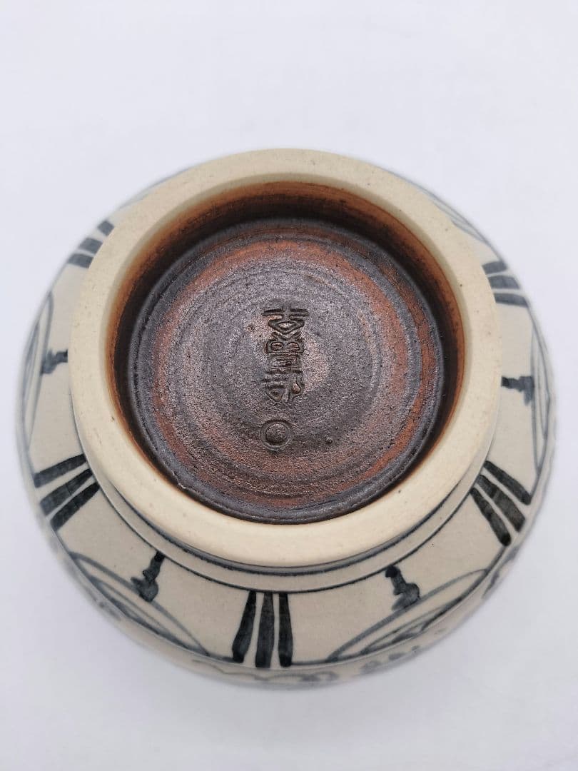 c585 茶碗 古曽部 安南手 人物草花 高規古曽部 義宗窯 木箱 茶道具 古物