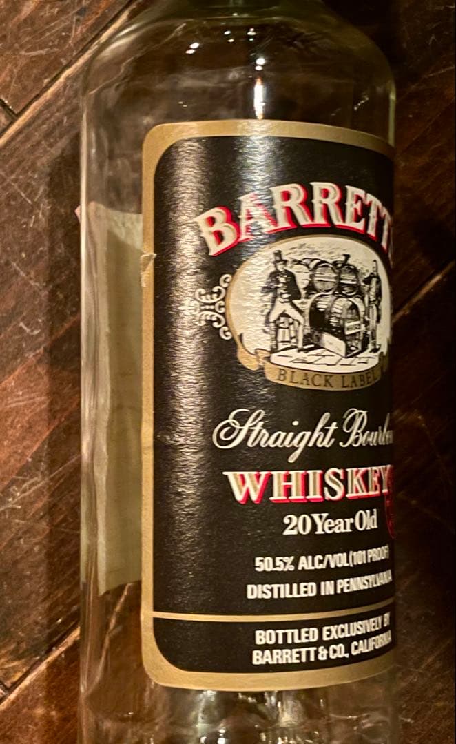 希少　レア　BARRETT'S バレッツ　20年　空瓶　バーボン　ウイスキー