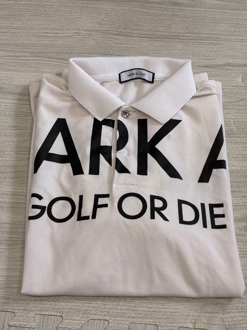 【値下げしました】マークアンドロナ ポロシャツ デカロゴ Lサイズ メンズ