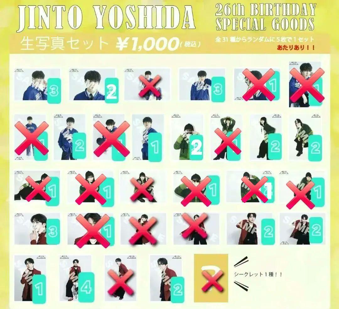 【バラ売り可】吉田仁人 生誕 生写真 26th