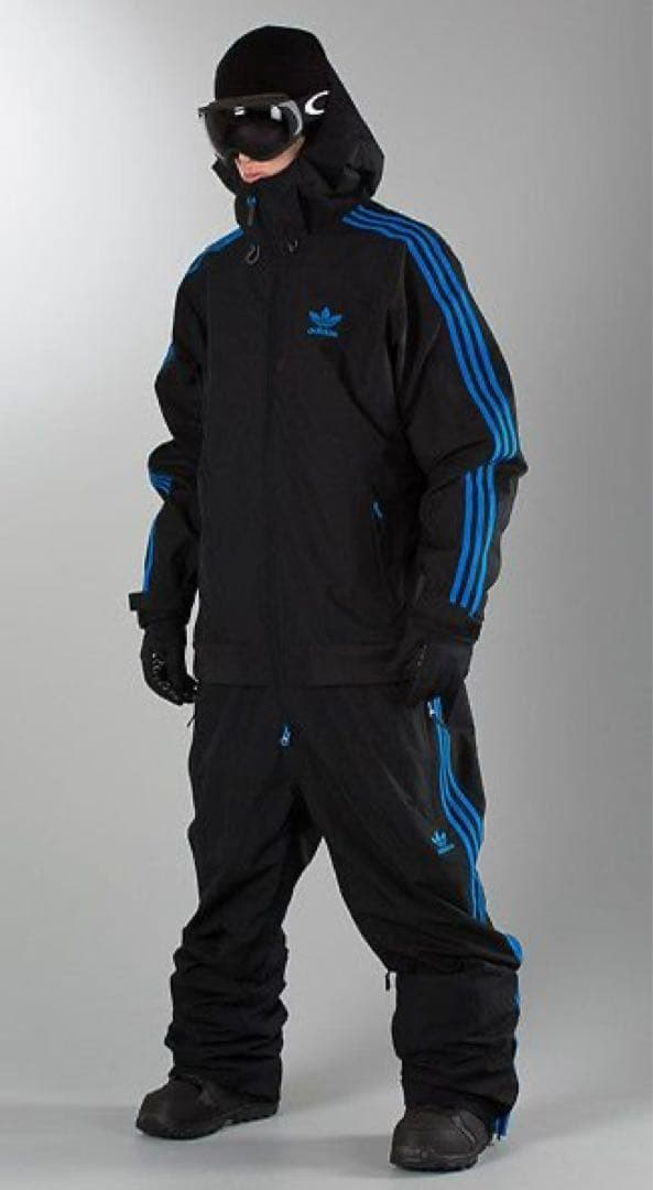 アディダスオリジナルス スノーボードウエア つなぎ 黒×白 ファイヤーバード
