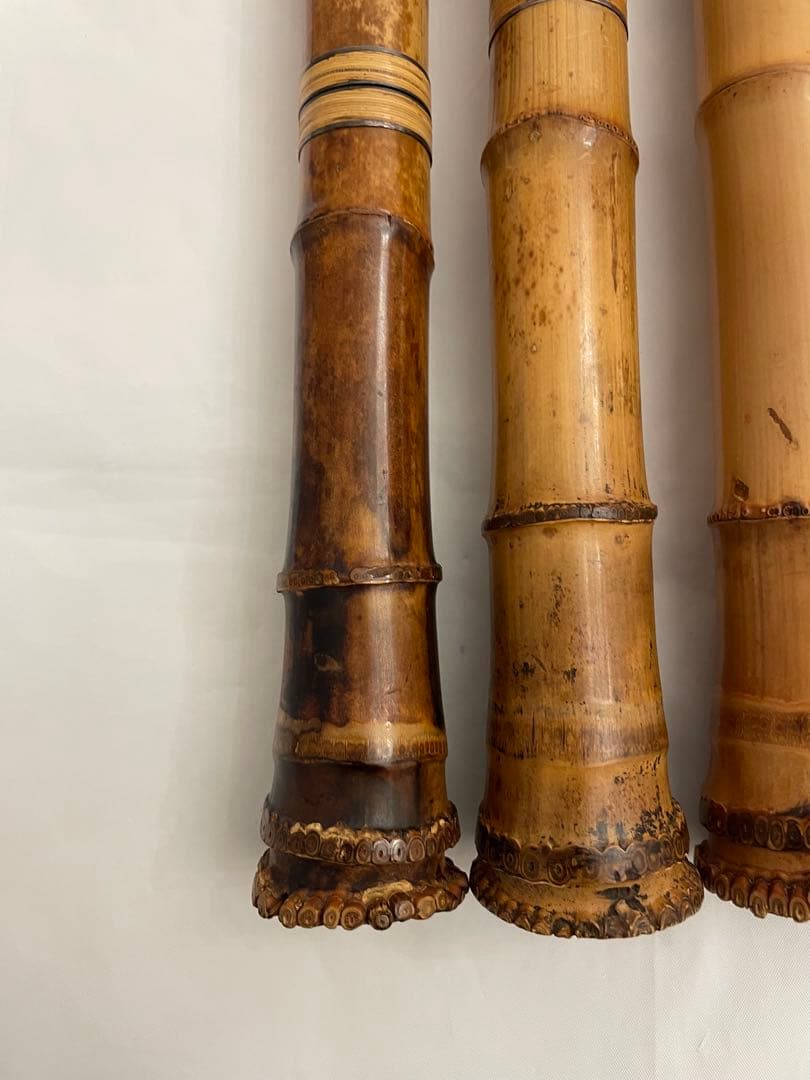 ❷超希少 尺八 昌山4本 銘なし1本 5本まとめ売り ケース付き 和楽器