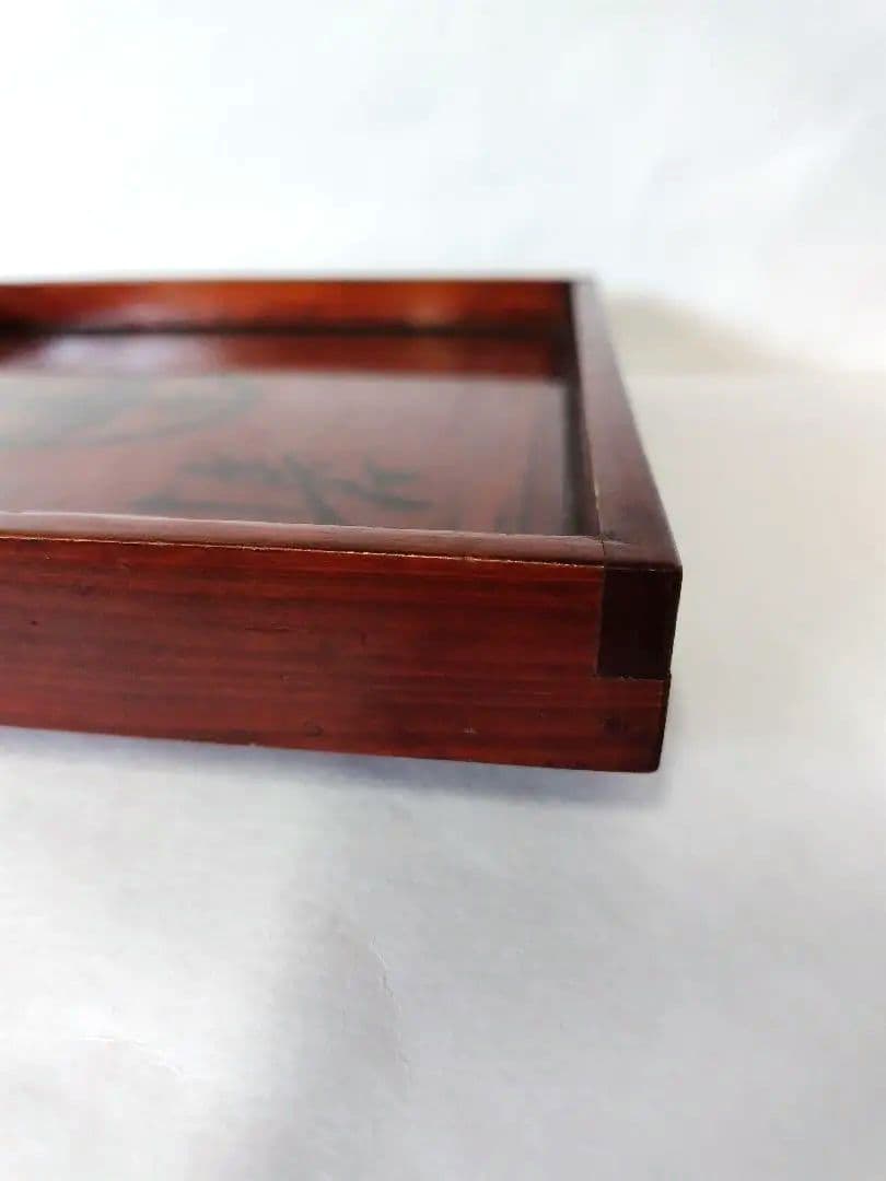 【希少品】古物　伊勢春慶　胡桃脚膳　 岡村長四郎　新丸千印　アンティーク