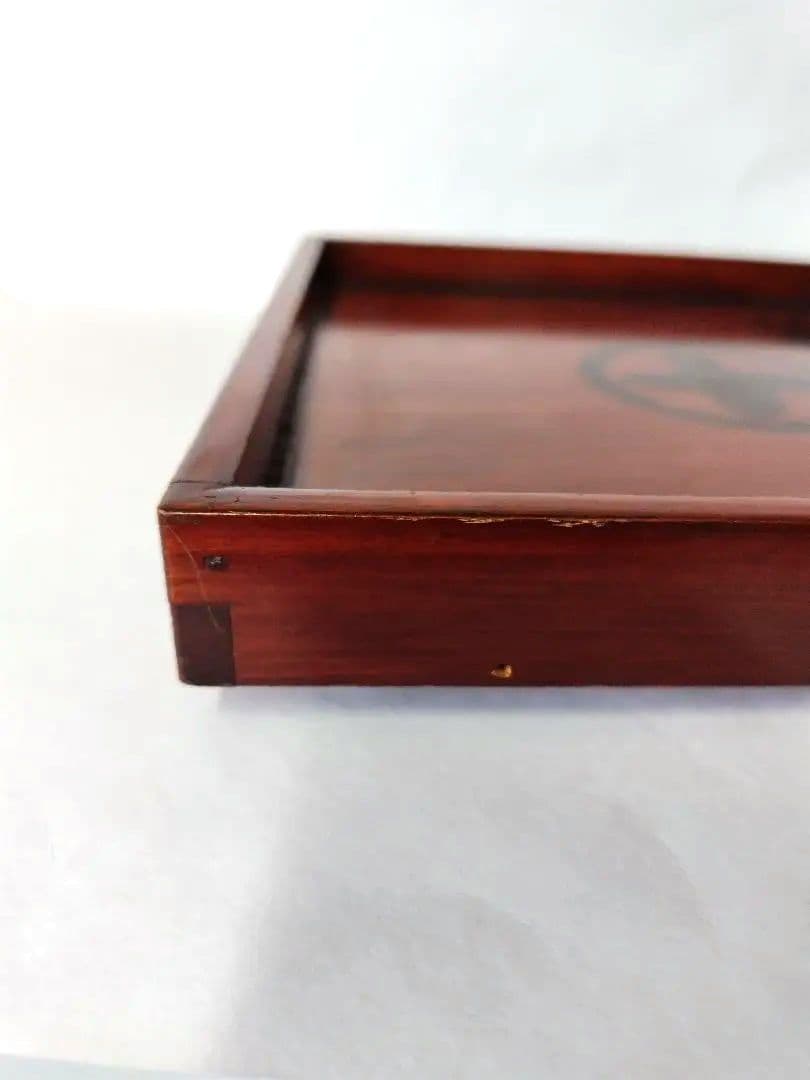 【希少品】古物　伊勢春慶　胡桃脚膳　 岡村長四郎　新丸千印　アンティーク