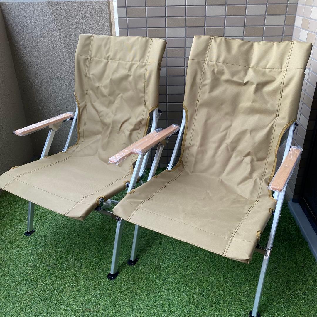 【たけ】ローチェア30 カーキ 2脚セット