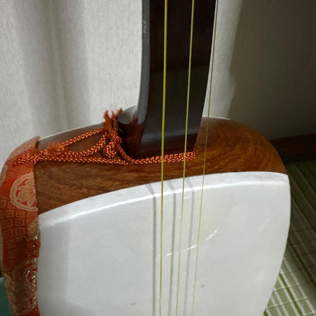 三味線　和楽器　バチ　べっこう風 撥　弦　駒　ハードケース