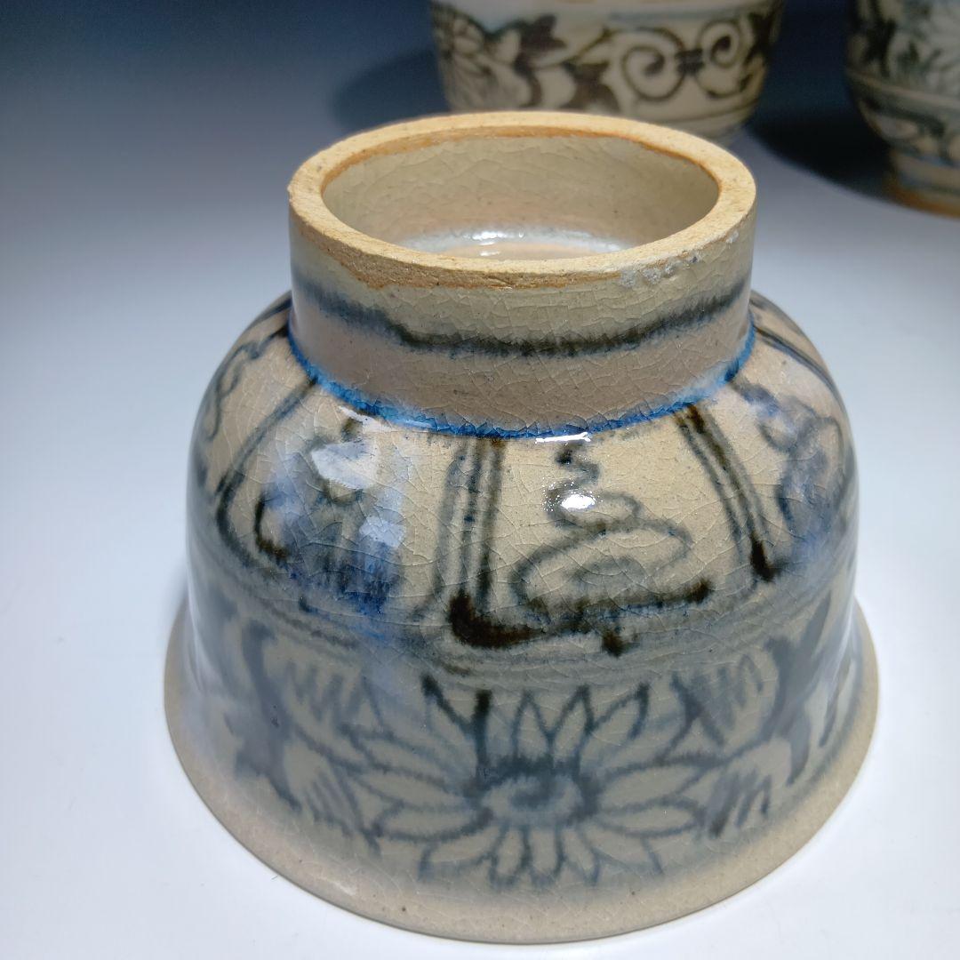 値下げ茶道具　楽山窯造　安南数茶碗10客　 美品　共箱