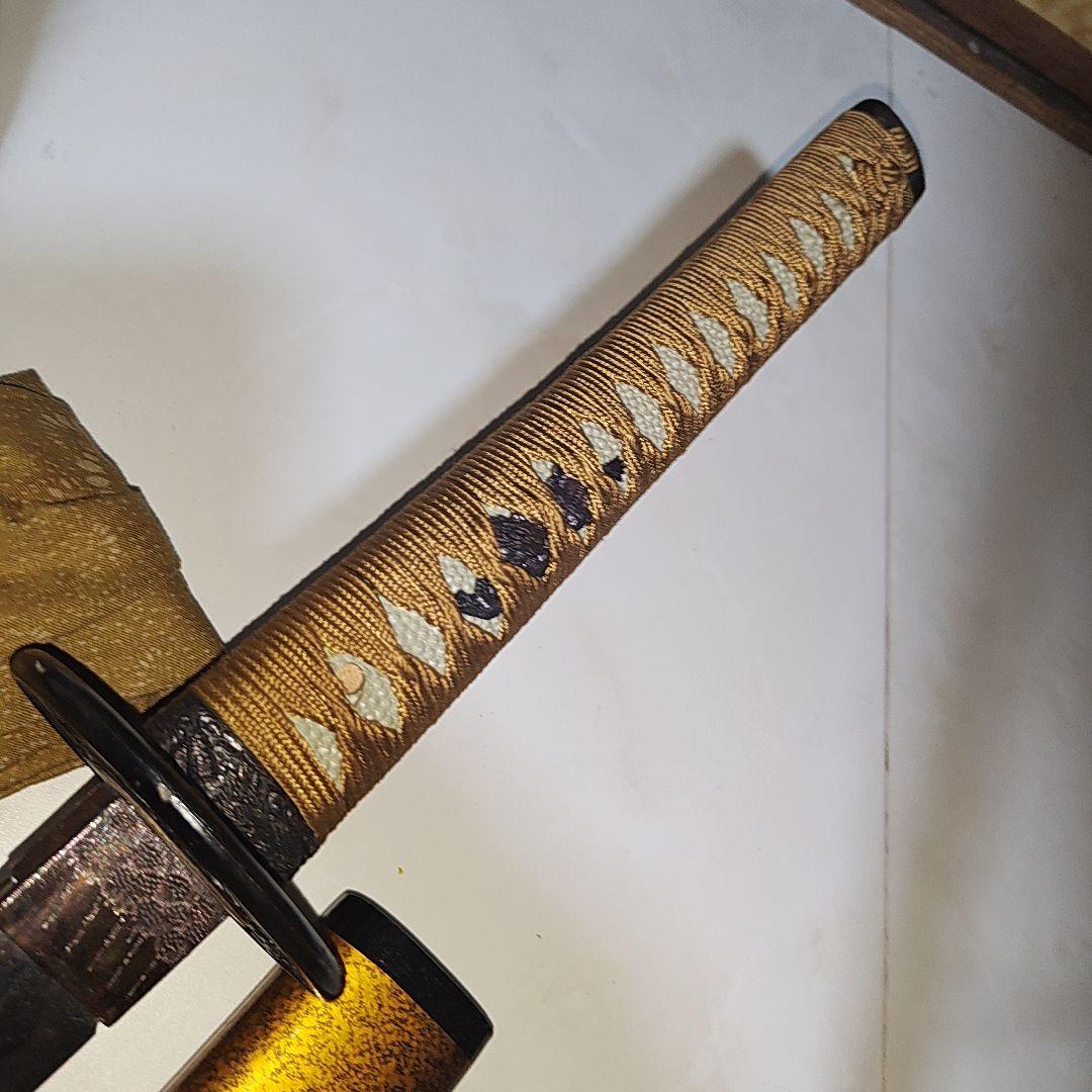 模造刀 2本 黄塗鞘 袋付き ジャンク扱い