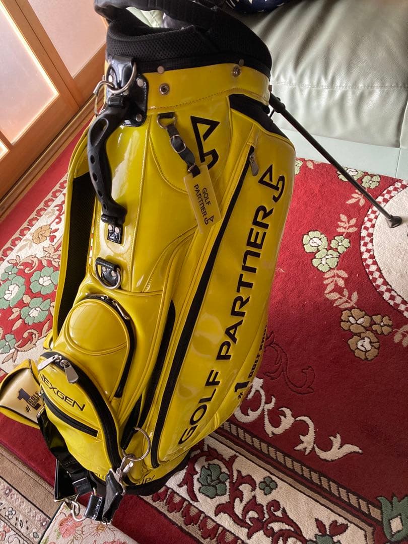 ゴルフパートナースタンドキャディバッグイエロー