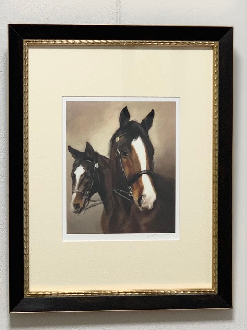 【額装アート・馬の絵】