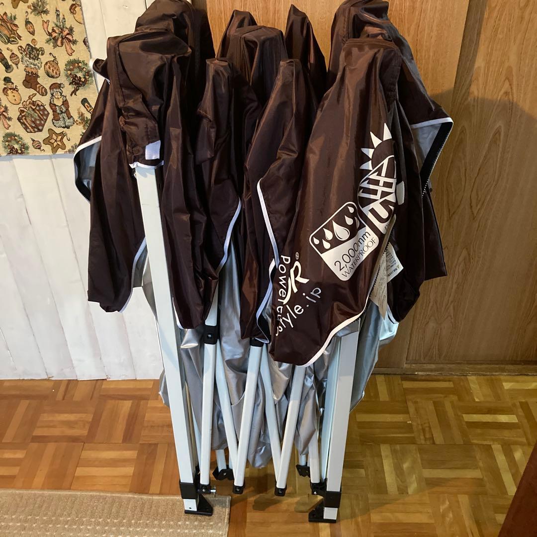 FIELDOOR タープテント 3m×3m ダークブラウン