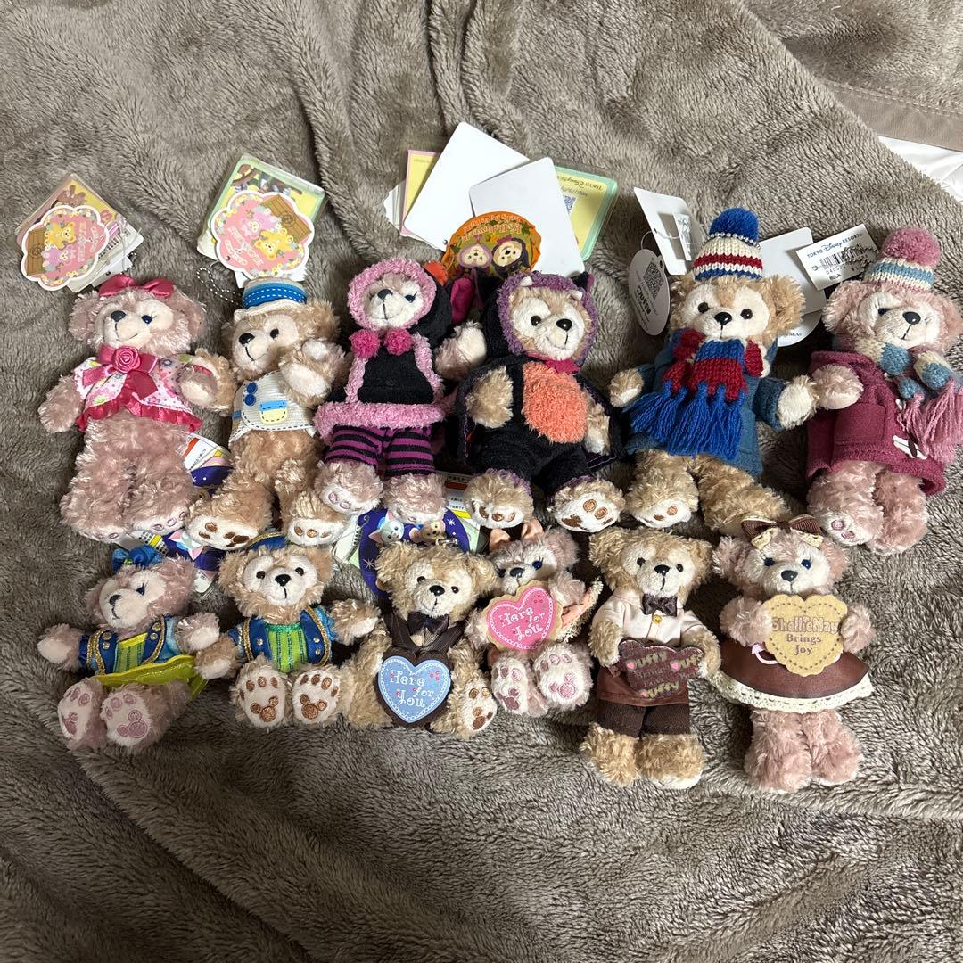 【まとめ売り】12個　ダッフィー ＆シェリーメイ　ぬいぐるみバッチ＆ストラップ