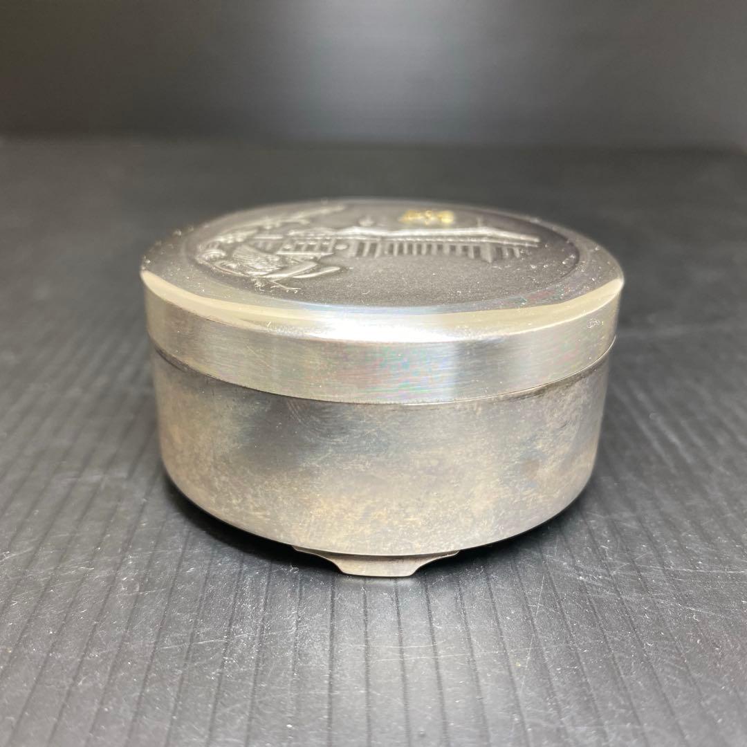 純銀製　鳳凰　建物　ボンボニエール　93g 共箱　東さ8-0208☆2F