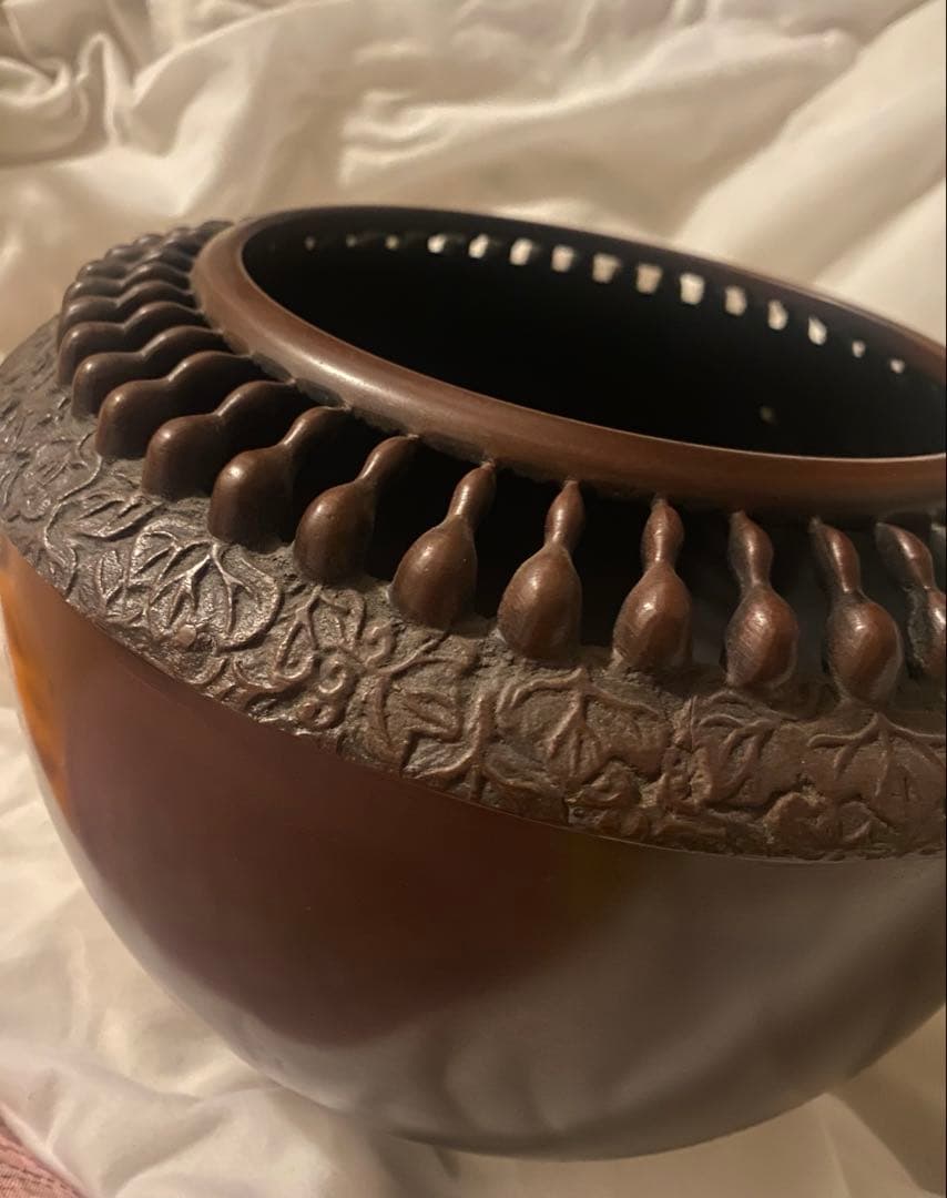 瓶掛　瓢箪透　鐶付　銅製