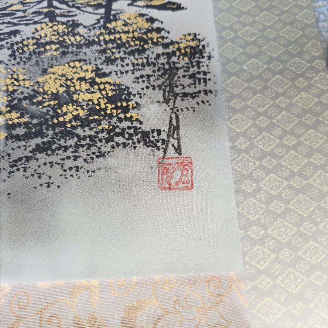 赤富士双鶴 秀月 掛け軸