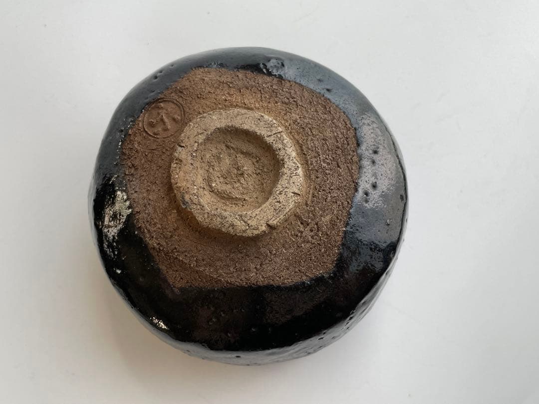 陶芸家　九代　樂吉左衛門　楽了入　黒楽茶碗　黒茶碗　合わせ箱