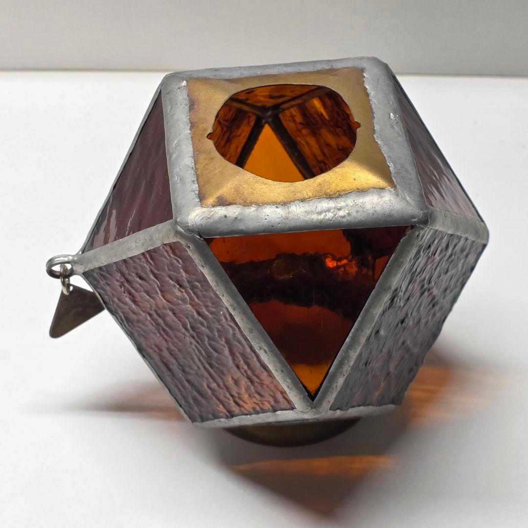 glass-roots ランタンシェード ステンドグラス アンバー